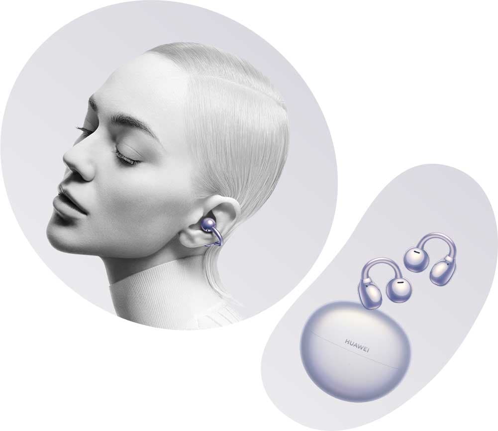 Casti HUAWEI FreeClip, True wireless, Bluetooth, Open-ear